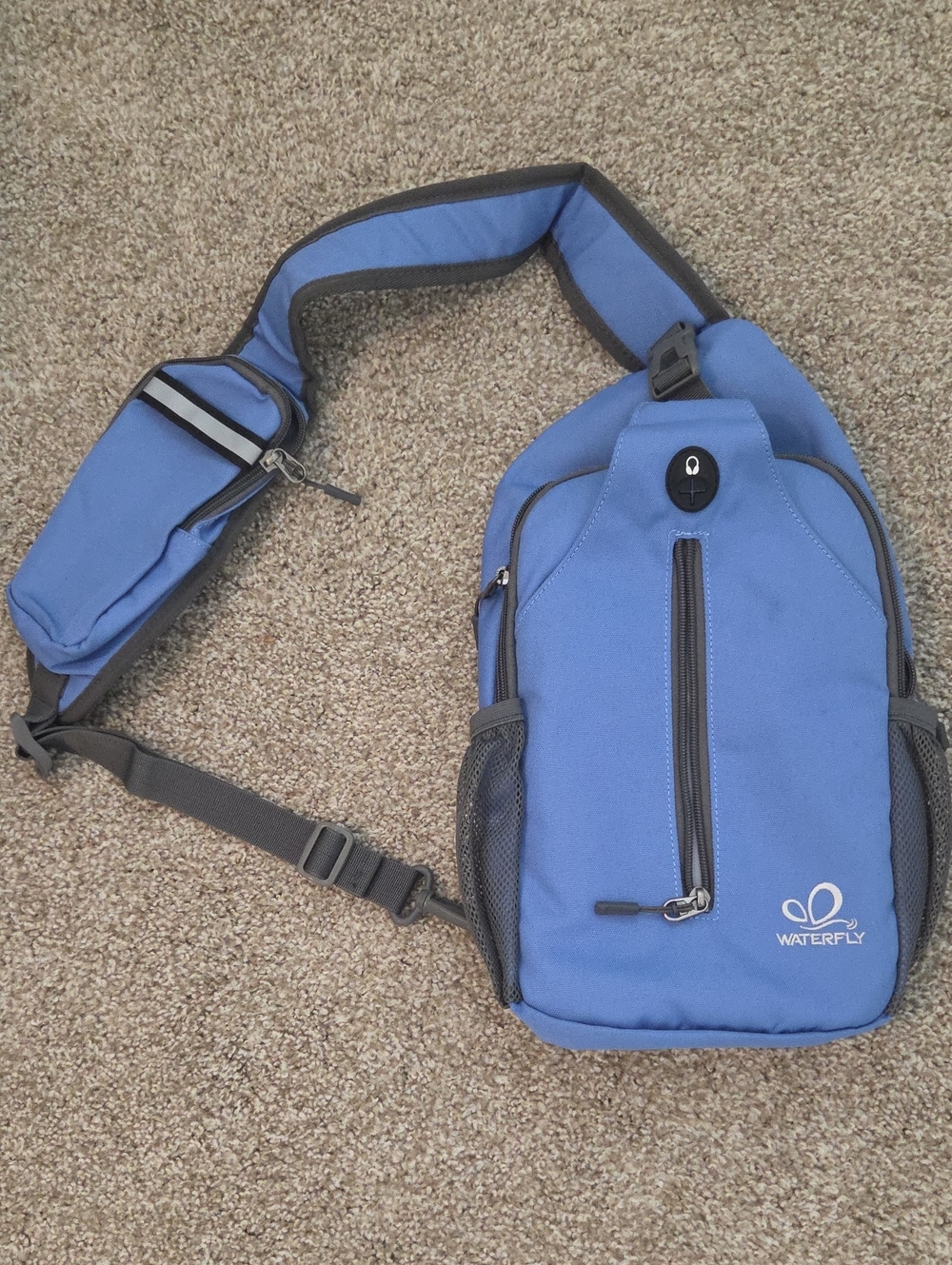 Blue Sling Belt Bag for Women - Crossbody Pack